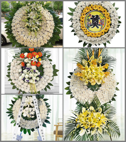山西忻州原平市闫庄镇大白水村花圈速递